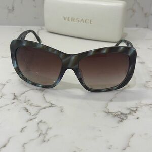 Versace Sunglasses with white leather case